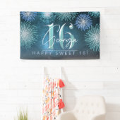 Fireworks Sweet 16 Blauwgroen ID984 Spandoek (Insitu)