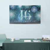Fireworks Sweet 16 Blauwgroen ID984 Spandoek (Beurs)