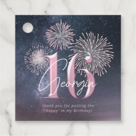 Fireworks Sweet 16 Midnight Blush ID984 Bedankjes Labels