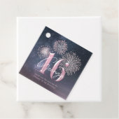 Fireworks Sweet 16 Midnight Blush ID984 Bedankjes Labels (In situ)