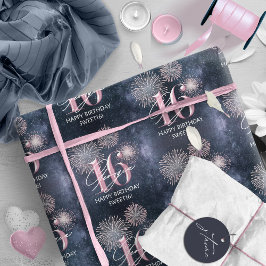 Fireworks Sweet 16 Midnight Blush ID984 Cadeaupapier