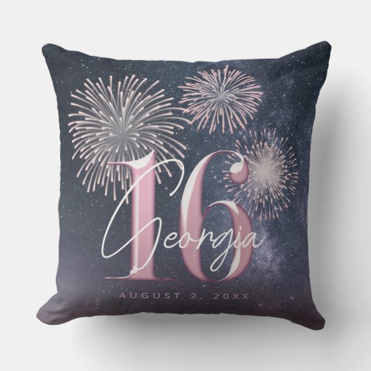 Fireworks Sweet 16 Midnight Blush ID984 Kussen (Voorkant)