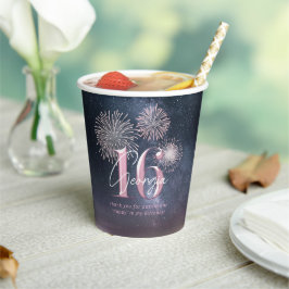 Fireworks Sweet 16 Midnight Blush ID984 Papieren Bekers