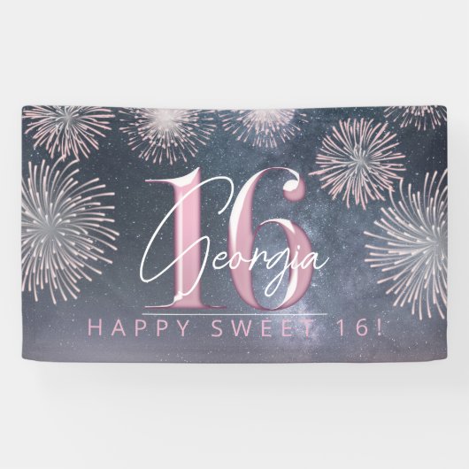 Fireworks Sweet 16 Midnight Blush ID984 Spandoek (Horizontaal)