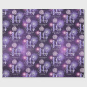 Fireworks Sweet 16 Paarse ID984 Cadeaupapier (Vlak)