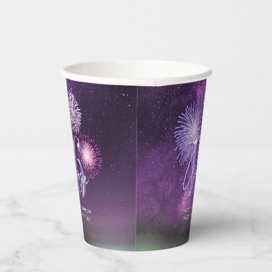 Fireworks Sweet 16 Paarse ID984 Papieren Bekers (Rechts)