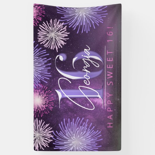 Fireworks Sweet 16 Paarse ID984 Spandoek (Verticaal)