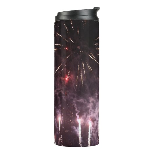 Fireworks Thermal Tumbler Thermosbeker (Gedraaid links)