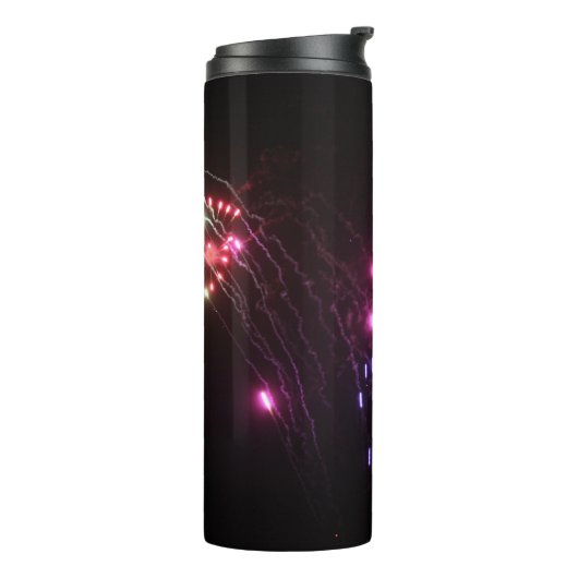 Fireworks Thermal Tumbler Thermosbeker (Gedraaid links)