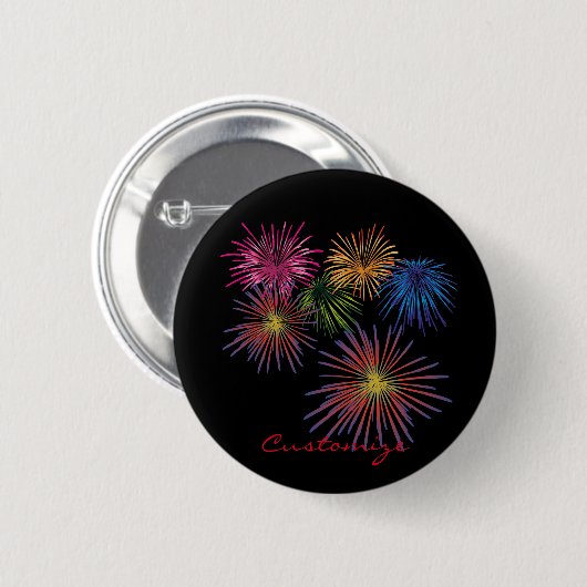 Fireworks Thunder_Cove exploiteren Ronde Button 5,7 Cm (Voorkant /achterkant)