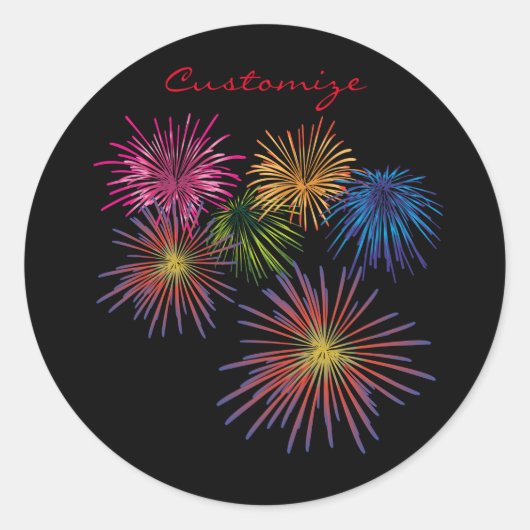 Fireworks Thunder_Cove exploiteren Ronde Sticker (Voorkant)