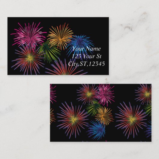 Fireworks Thunder_Cove exploiteren Visitekaartje (Voorkant / Achterkant)