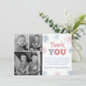 Fireworks Twins Photo Patriotic Independence Day Bedankkaart (Staand voorkant)