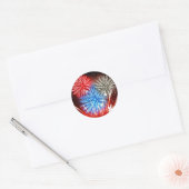 Fireworks-vrijheid is niet gratis ronde sticker (Envelop)