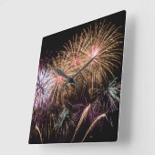 Fireworks Wall-vergrendeling Vierkante Klok (Hoek)