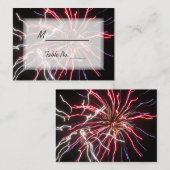 Fireworks Weddenschap Place Cards Plaatskaartje (Voorkant / Achterkant)
