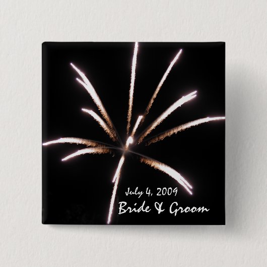 Fireworks Wedding Button (Voorkant)