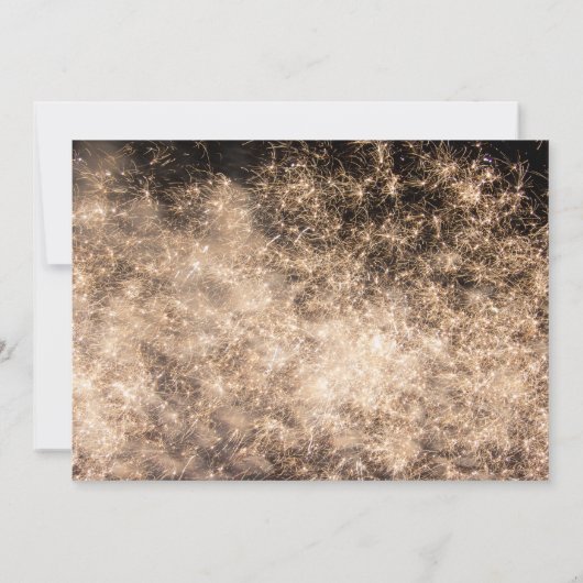 Fireworks Wedding Invitation Kaart (Achterkant)