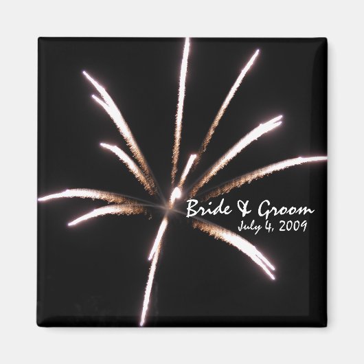 Fireworks Wedding Magnet (Voorkant)