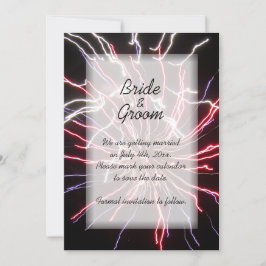 Fireworks Wedding Save the Date Notice Kaart