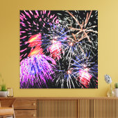 Fireworks-weergave Canvas Afdruk (Insitu (Woonkamer))
