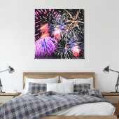 Fireworks-weergave Canvas Afdruk (Insitu (Slaapkamer))