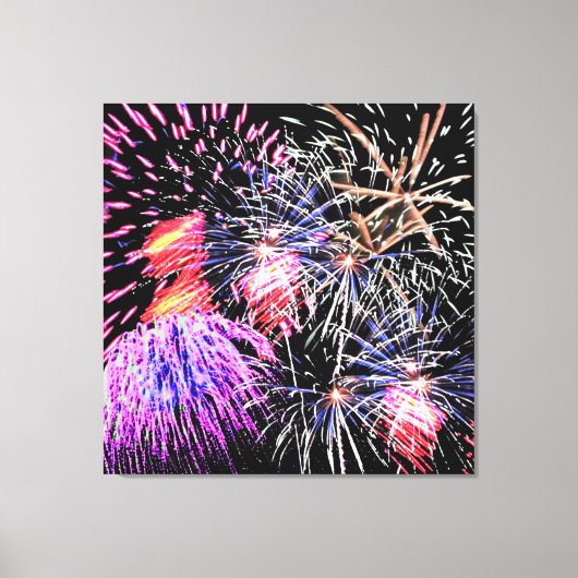 Fireworks-weergave Canvas Afdruk (Voorkant)