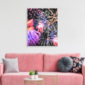 Fireworks-weergave Canvas Afdruk (Insitu (Woonkamer))