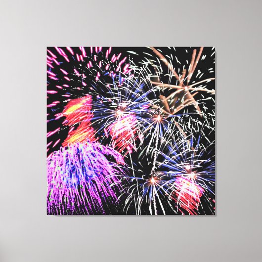 Fireworks-weergave Canvas Afdruk (Voorkant)