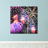 Fireworks-weergave Canvas Afdruk (Insitu (Houten vloer))