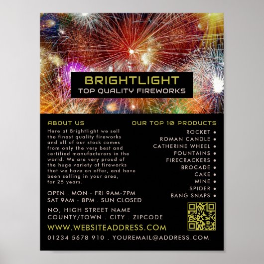 Fireworks-weergave, Fireworks-verkoop Adverteren Poster (Voorkant)