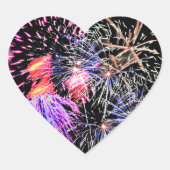 Fireworks-weergave Hart Sticker (Voorkant)