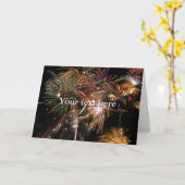 Fireworks-weergave Kaart (Gele Bloem)