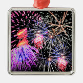 Fireworks-weergave Metalen Ornament (Voorkant)