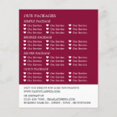 Fireworks-weergave, partijgebeurtenissenplanner Ad Flyer (Achterkant)