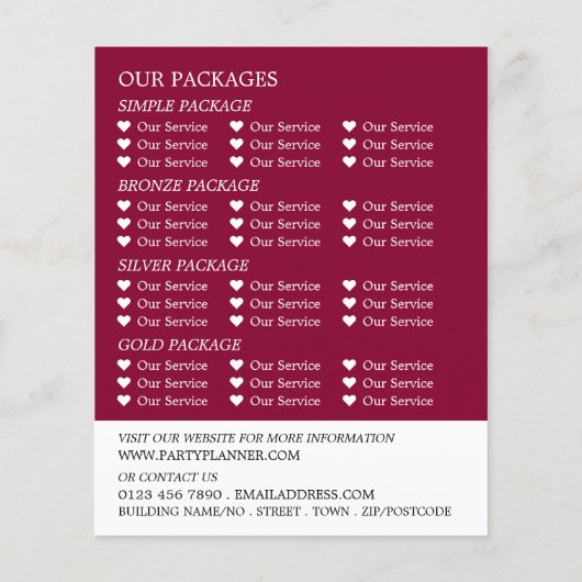 Fireworks-weergave, partijgebeurtenissenplanner Ad Flyer (Achterkant)