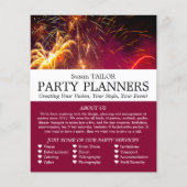 Fireworks-weergave, partijgebeurtenissenplanner Ad Flyer (Voorkant)