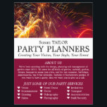 Fireworks-weergave, partijgebeurtenissenplanner Ad Flyer<br><div class="desc">De Vertoning van het vuurwerk, de Planner van de Gebeurtenis van de Partij Adverteren Broker door de Opslag van het Visitekaartje.</div>
