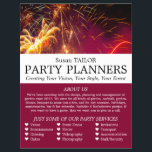 Fireworks-weergave, partijgebeurtenissenplanner Ad Flyer<br><div class="desc">De Vertoning van het vuurwerk,  de Planner van de Gebeurtenis van de Partij Adverteren Broker door de Opslag van het Visitekaartje.</div>
