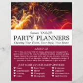 Fireworks-weergave, partijgebeurtenissenplanner Ad Flyer (Voorkant)