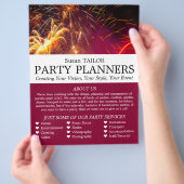 Fireworks-weergave, partijgebeurtenissenplanner Ad Flyer (Hand)