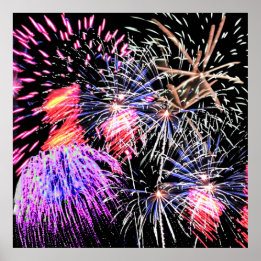 Fireworks-weergave Poster