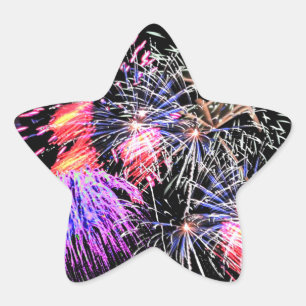 Fireworks-weergave Ster Sticker