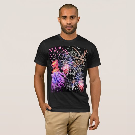 Fireworks-weergave T-shirt (Voorkant volledig)