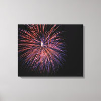 Fireworks Wrapped Canvas