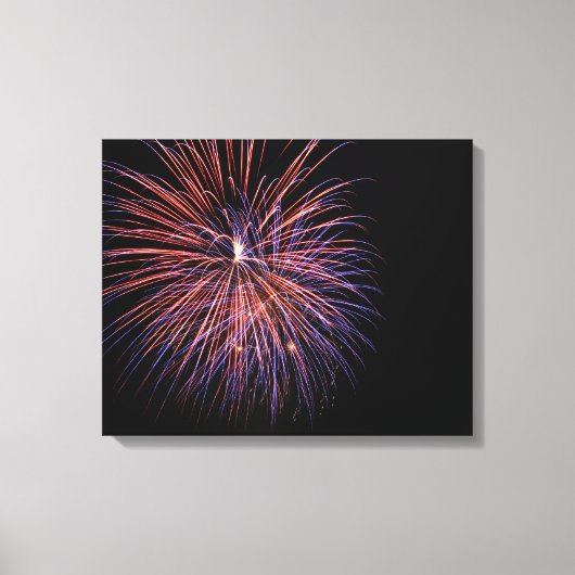 Fireworks Wrapped Canvas Afdruk (Voorkant)