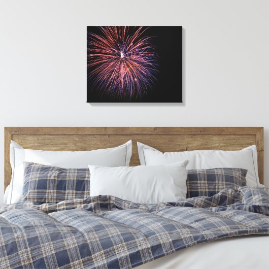 Fireworks Wrapped Canvas Afdruk (Insitu (Slaapkamer))