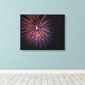 Fireworks Wrapped Canvas Afdruk (Insitu (Houten vloer))