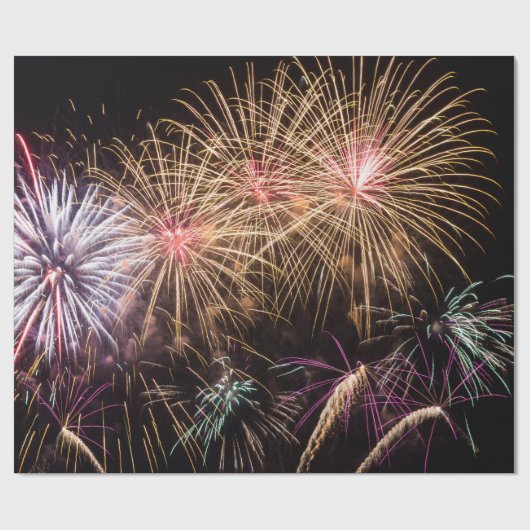 Fireworks Wrapping Paper Cadeaupapier (Vlak)