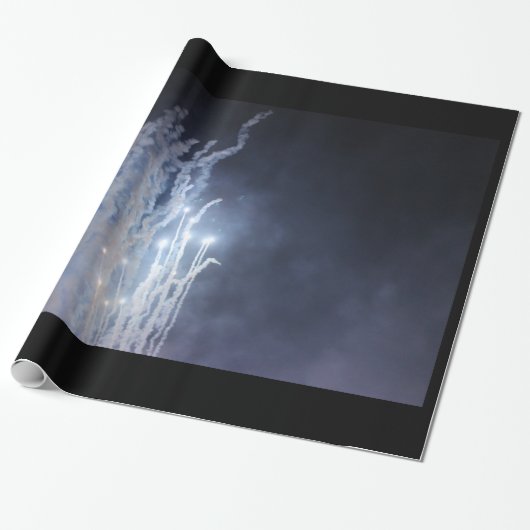 Fireworks Wrapping Paper Cadeaupapier (Uitgerold)